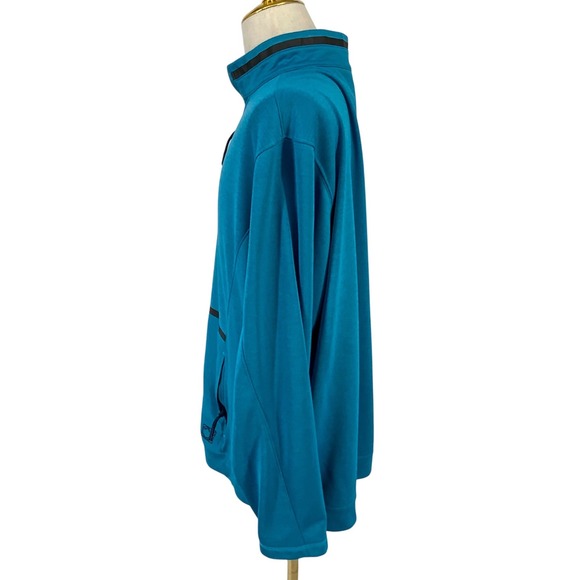 Reel Life Gear Men's Teal 1/4 Zip Long Sleeve Pullover Performance Shirt XXL - Picture 4 of 6